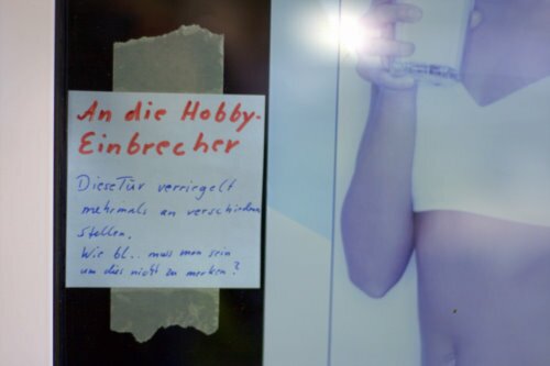 An den Hobby-Einbrecher - Foto: Anne Onken